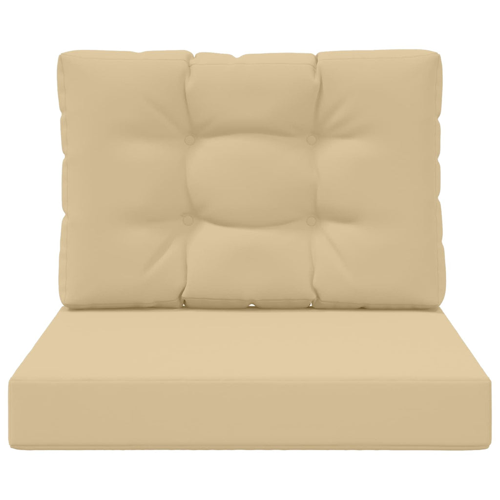 Sofakissen für draußen 2 pcs Beige Polyester