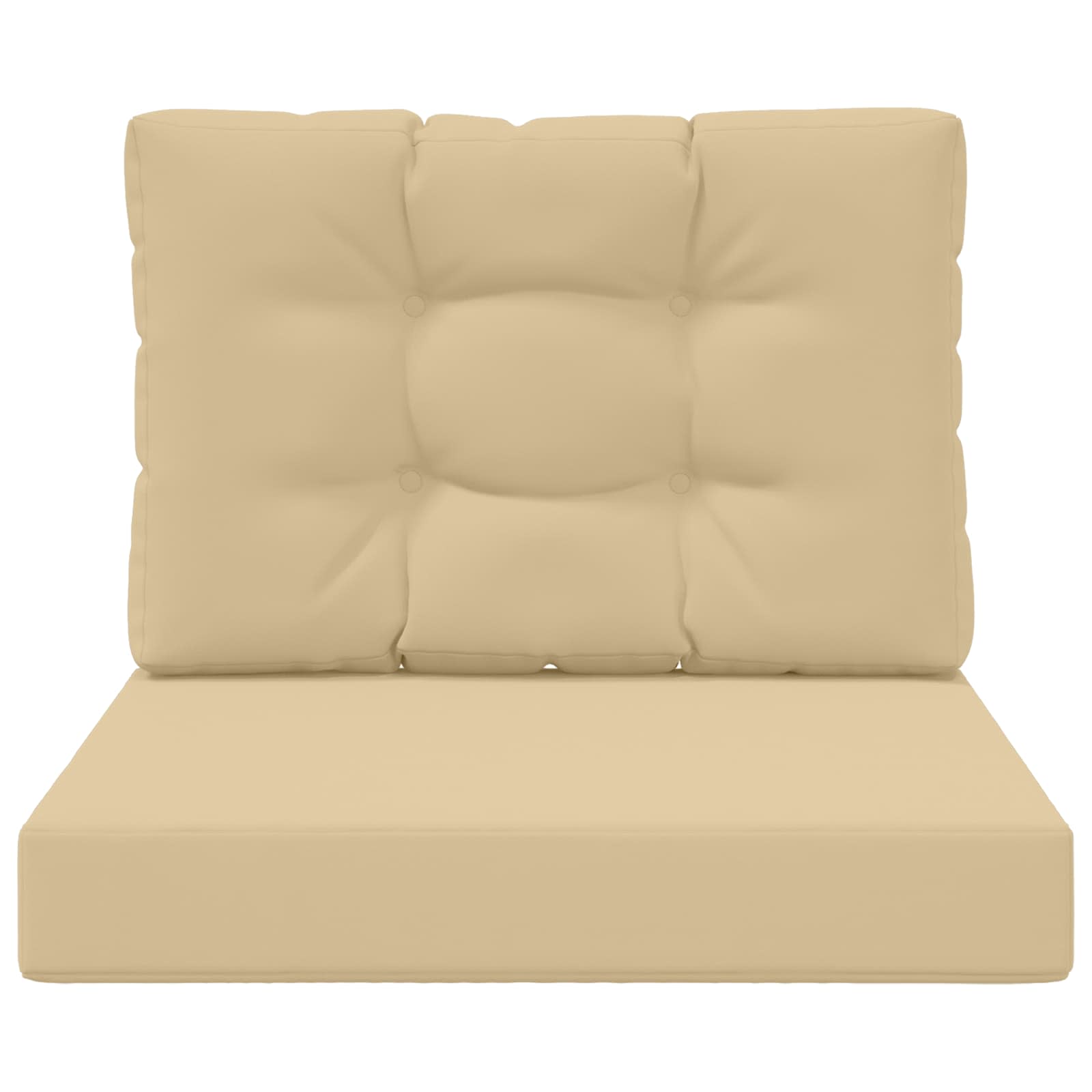 Sofakissen für draußen 2 pcs Beige Polyester