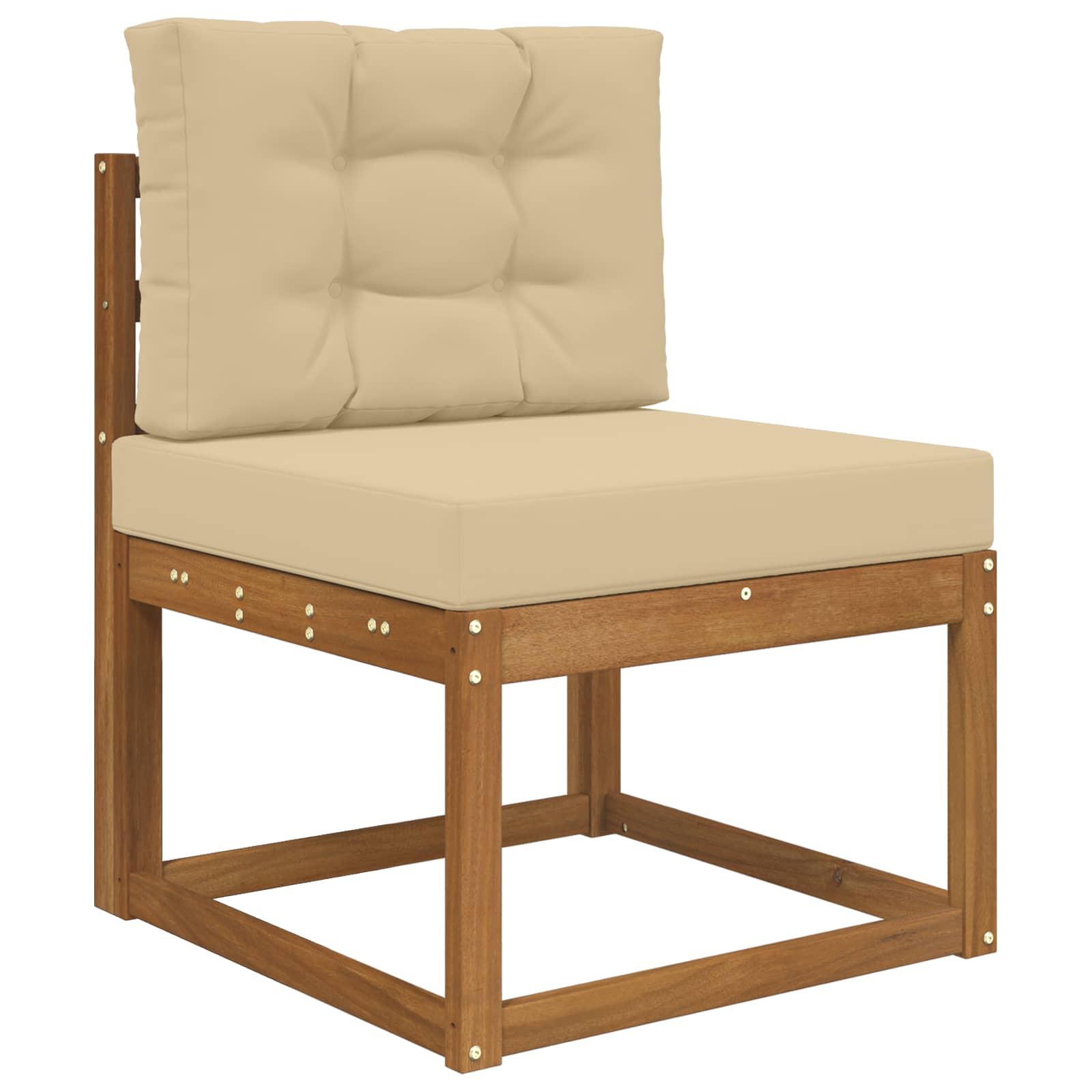 Sofakissen für draußen 2 pcs Beige Polyester