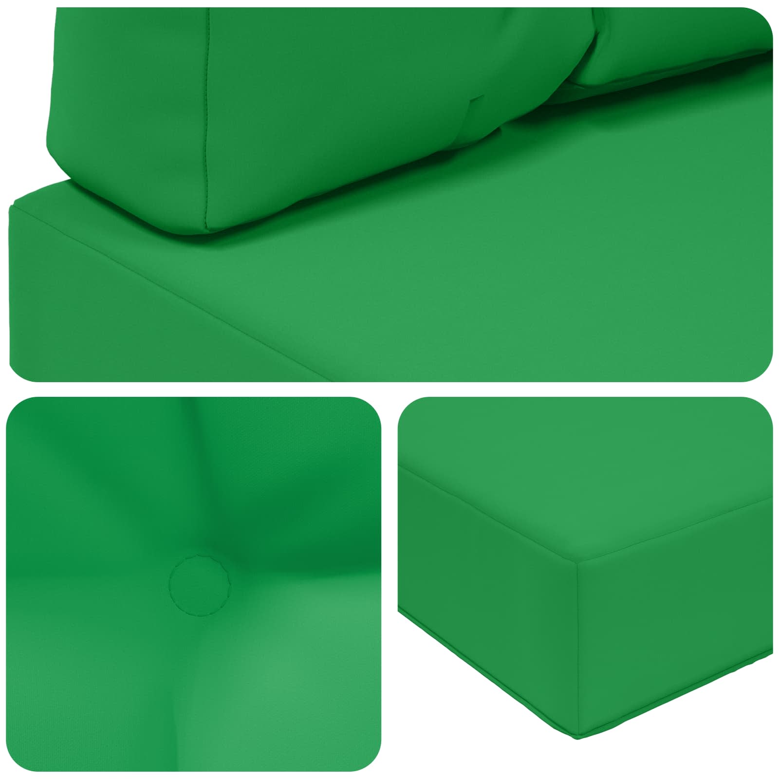 Sofakissen für draußen 2 pcs Grün Polyester