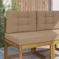 Sofakissen für draußen 2 pcs Taupe Polyester