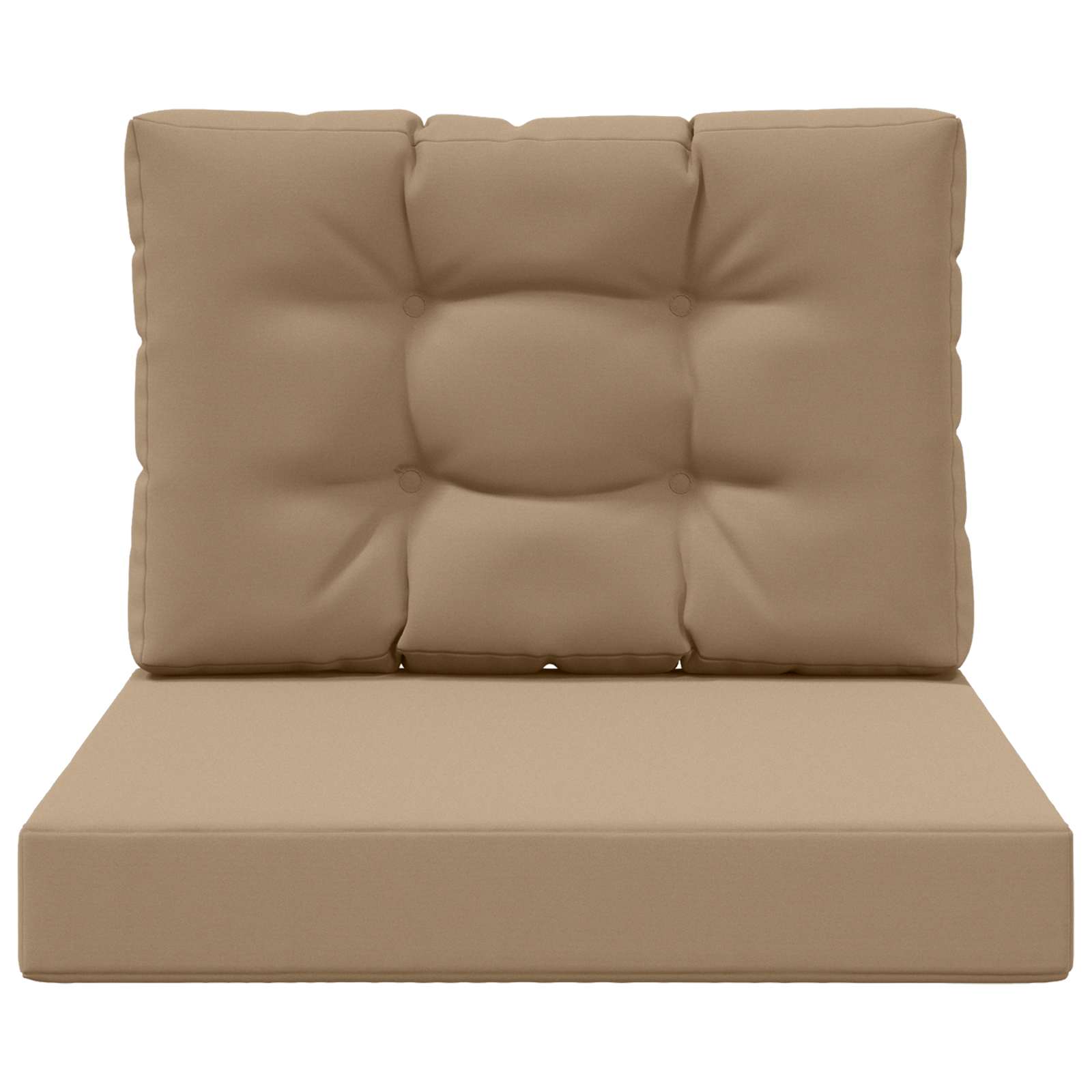 Sofakissen für draußen 2 pcs Taupe Polyester