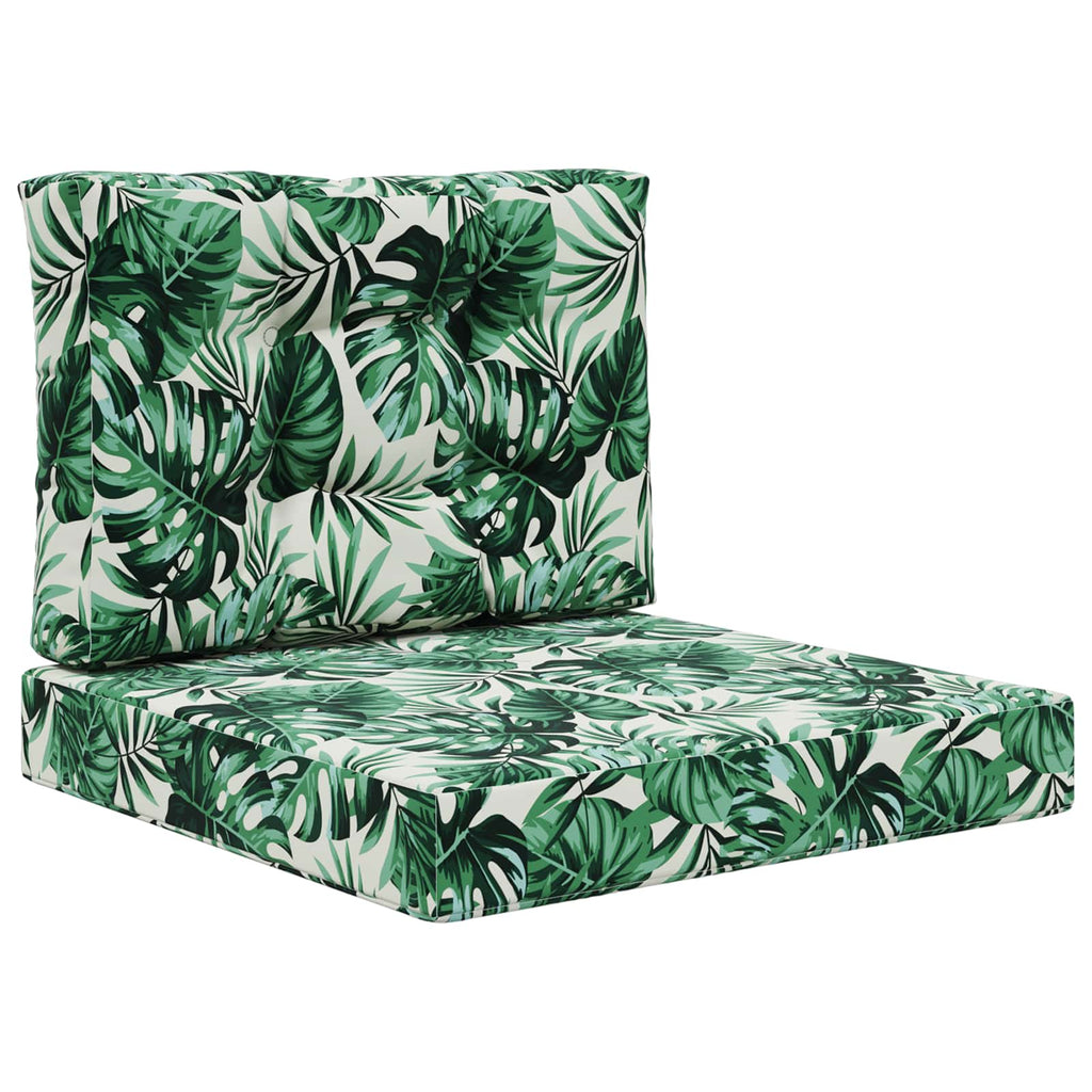 Sofakissen für draußen 2 pcs Blattmuster Polyester