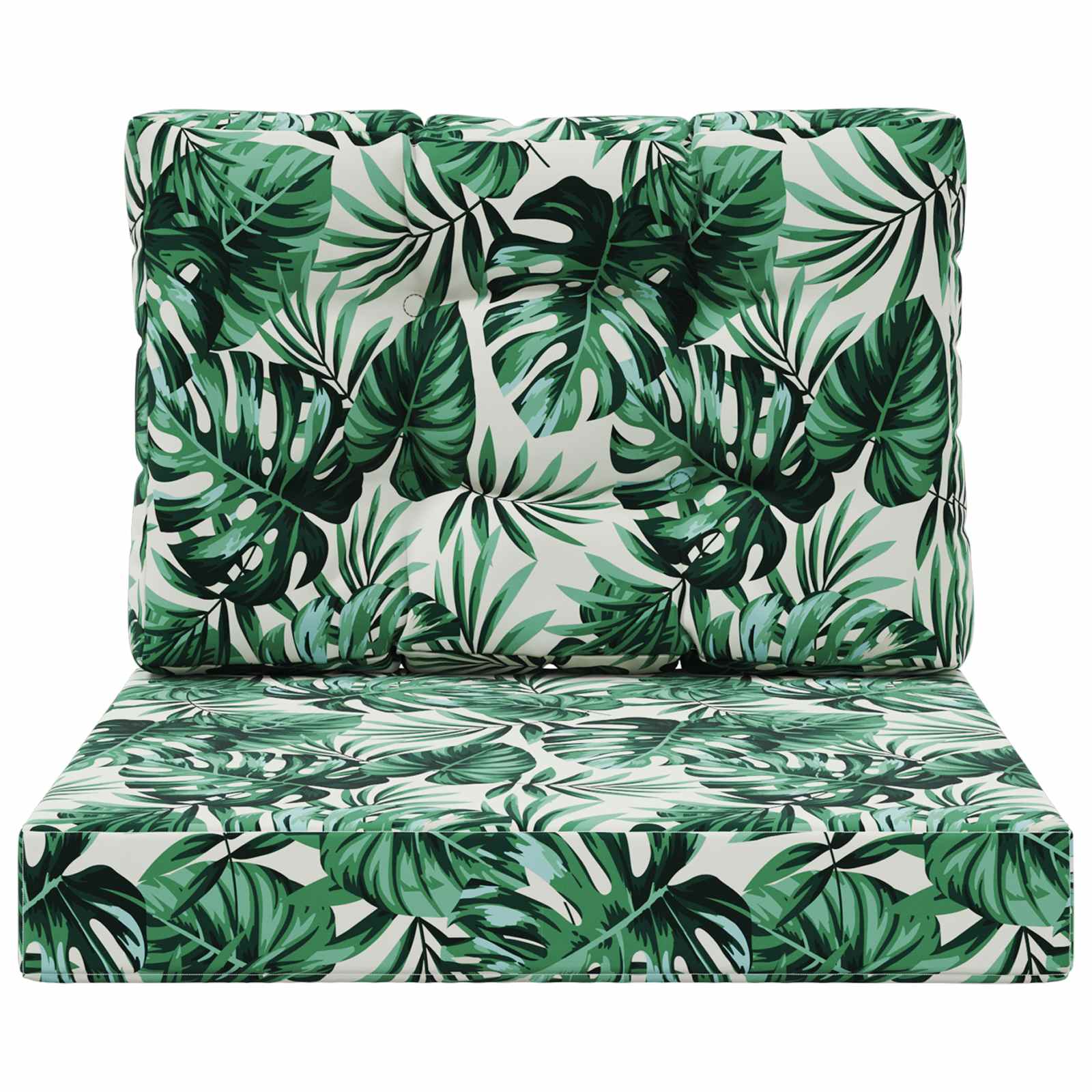 Sofakissen für draußen 2 pcs Blattmuster Polyester