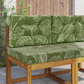 Sofakissen für draußen 2 pcs Blattdesign Polyester
