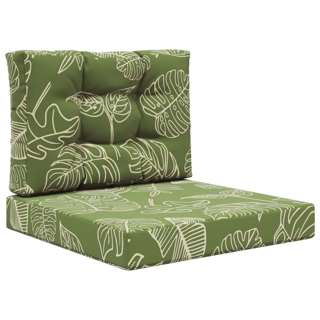Sofakissen für draußen 2 pcs Blattdesign Polyester
