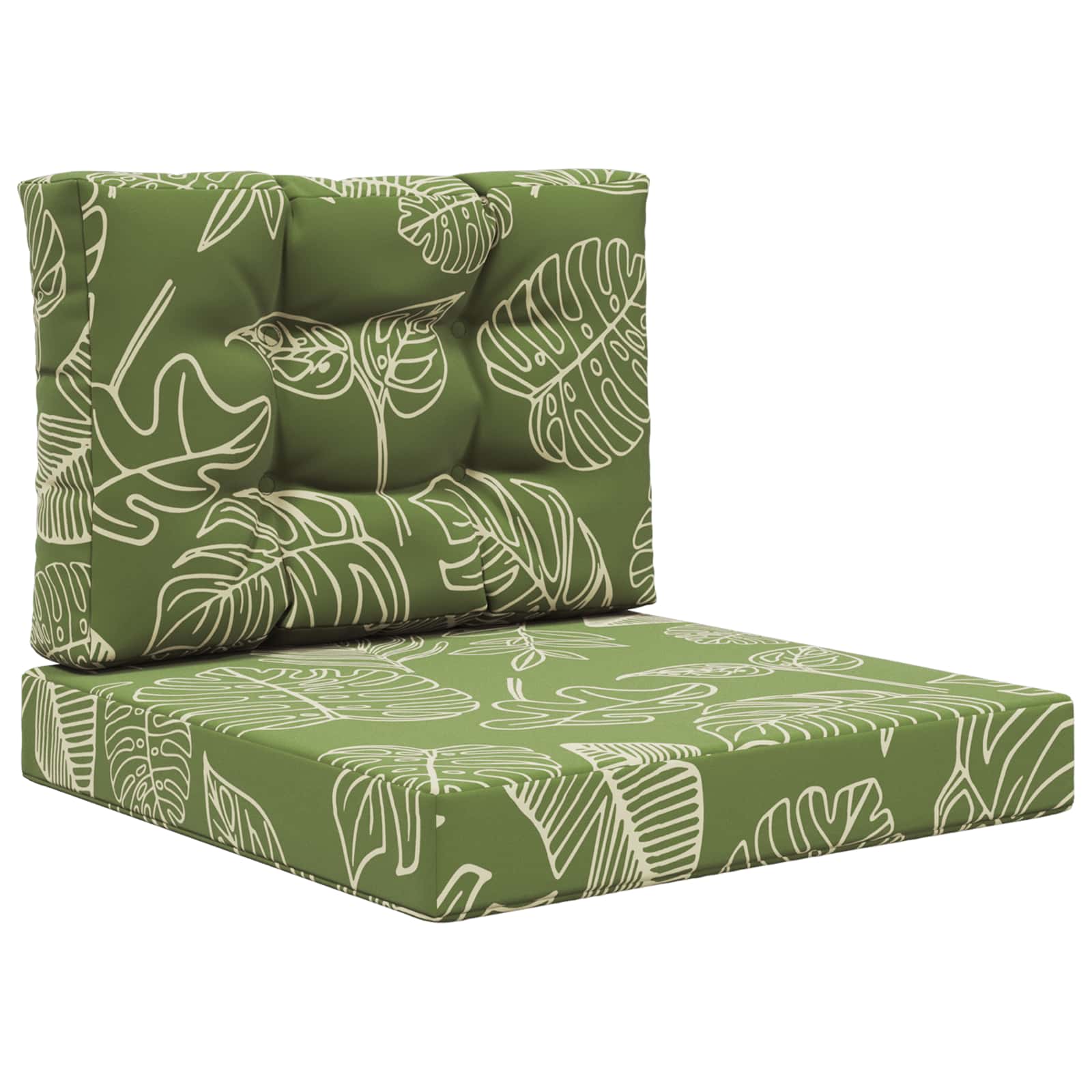 Sofakissen für draußen 2 pcs Blattdesign Polyester