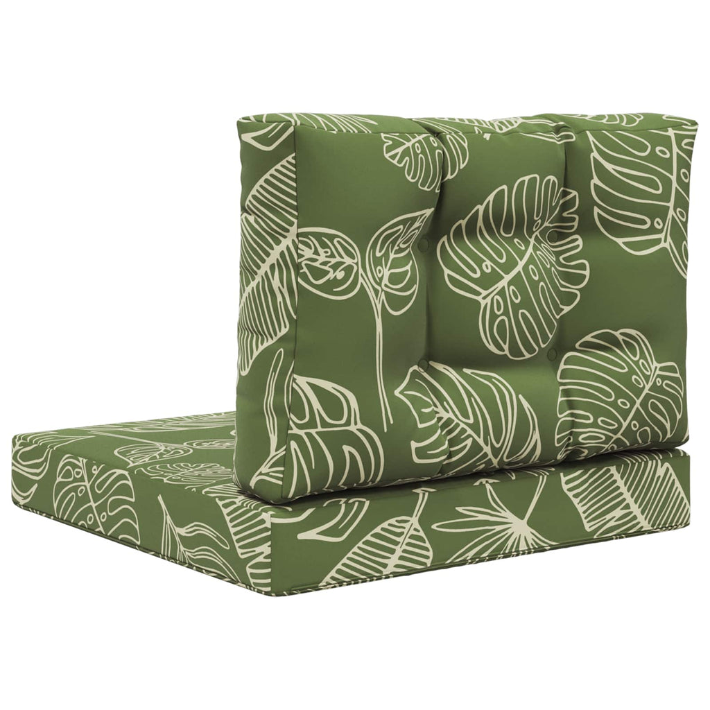 Sofakissen für draußen 2 pcs Blattdesign Polyester
