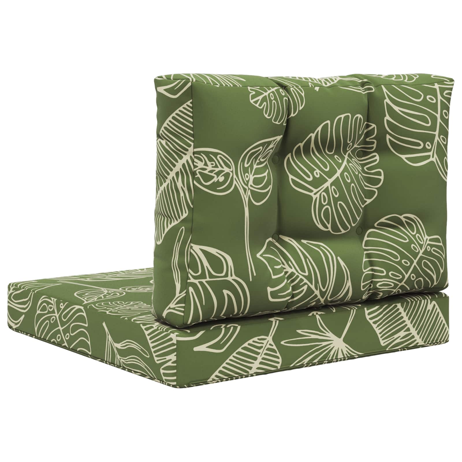 Sofakissen für draußen 2 pcs Blattdesign Polyester