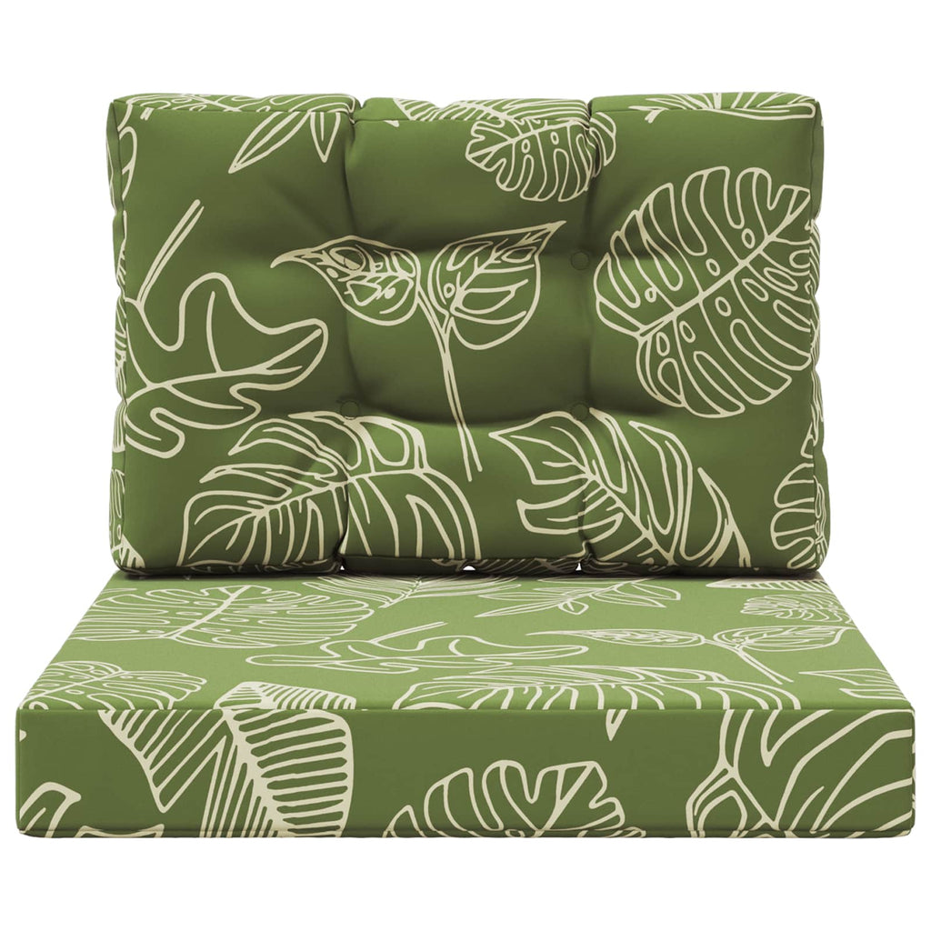 Sofakissen für draußen 2 pcs Blattdesign Polyester