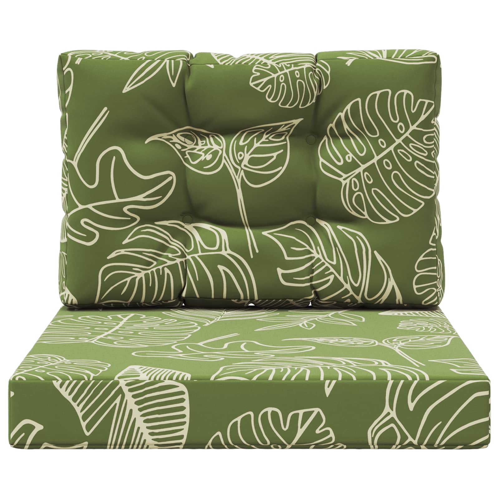 Sofakissen für draußen 2 pcs Blattdesign Polyester