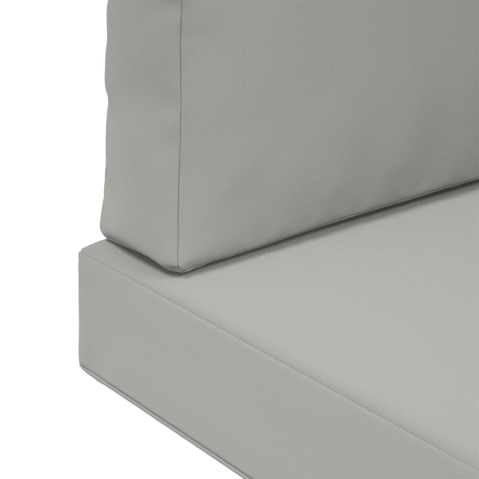Sofakissen für draußen 3 pcs Grau Polyester