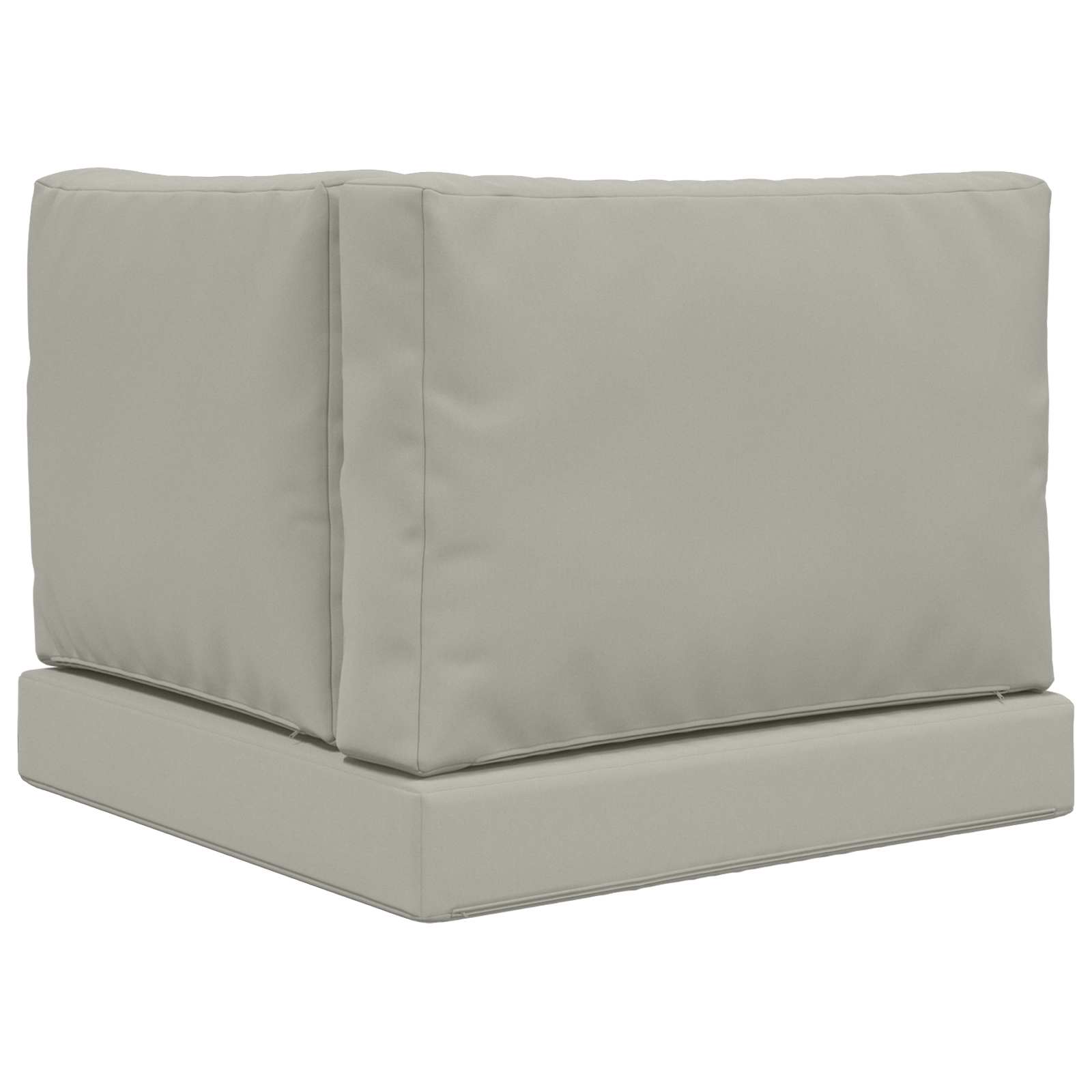 Sofakissen für draußen 3 pcs Grau Polyester