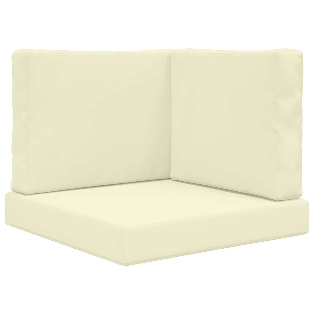 Sofakissen für draußen 3 pcs Creme Polyester