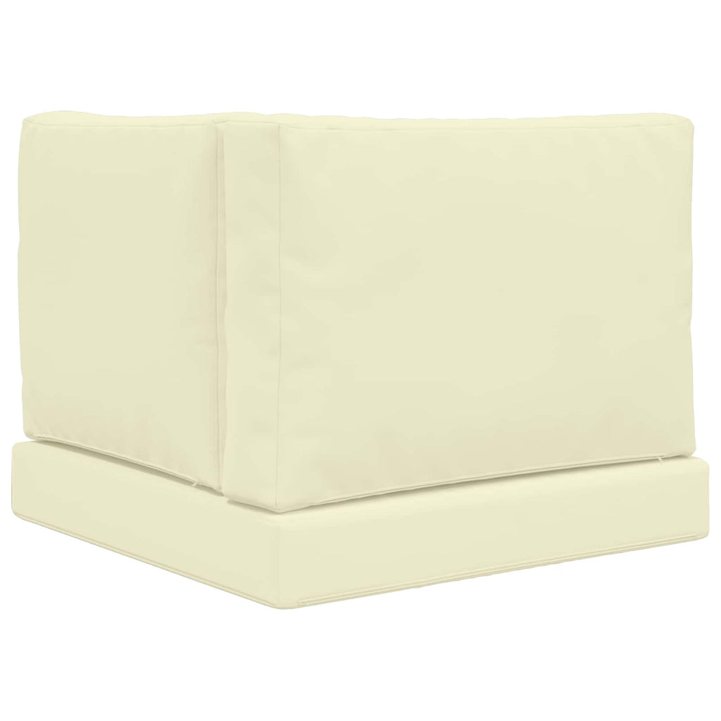 Sofakissen für draußen 3 pcs Creme Polyester