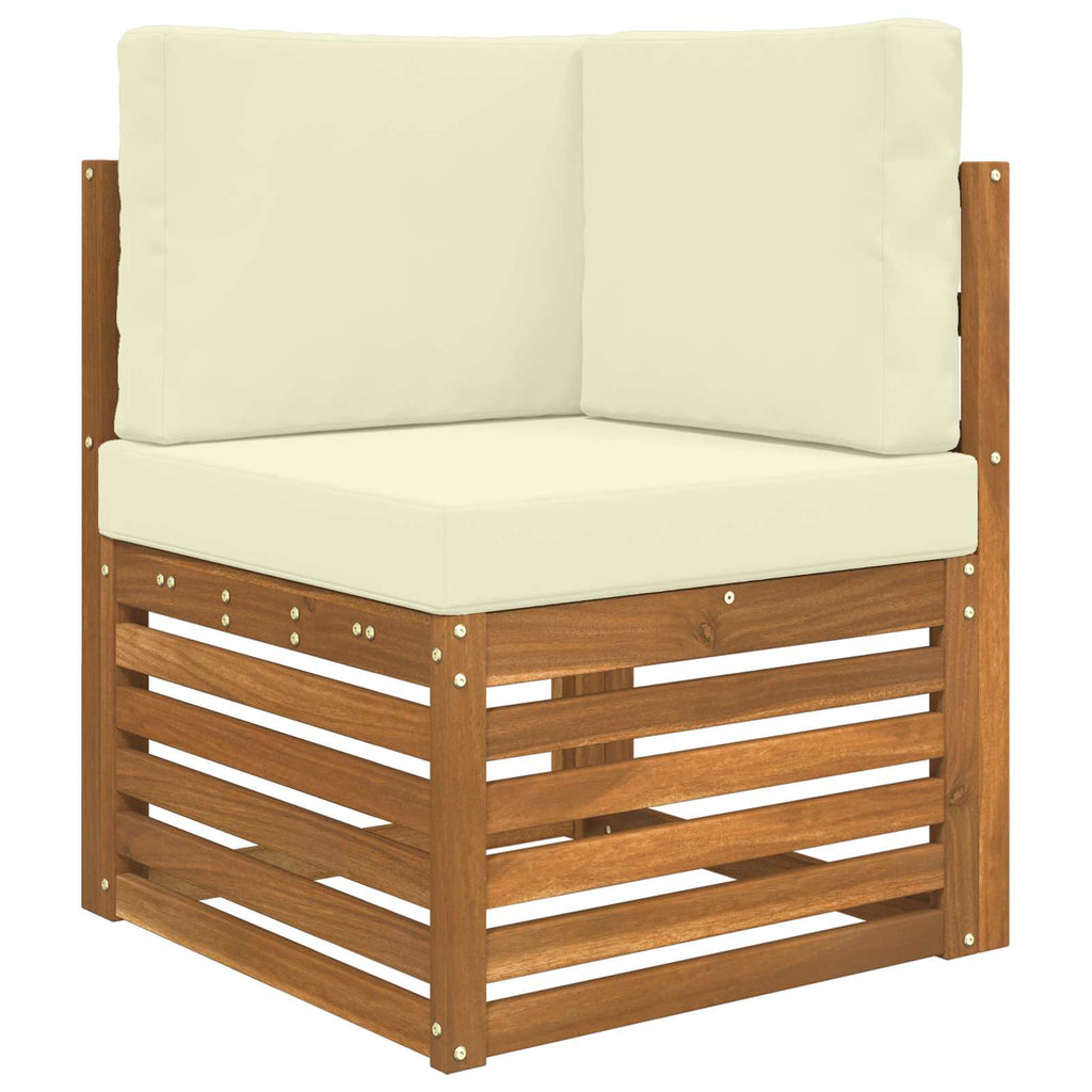 Sofakissen für draußen 3 pcs Creme Polyester