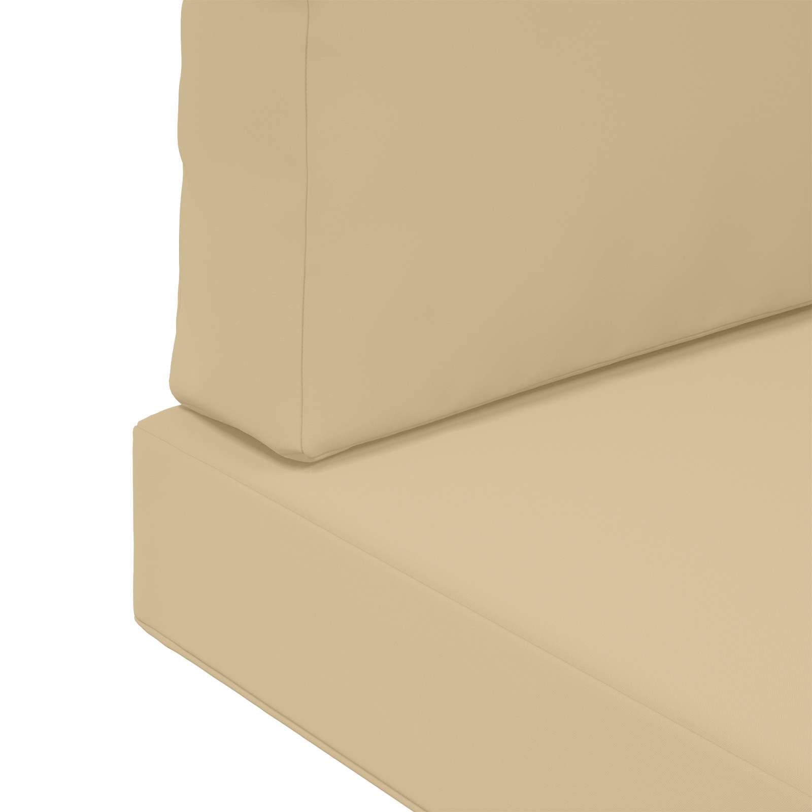 Sofakissen für draußen 3 pcs Beige Polyester