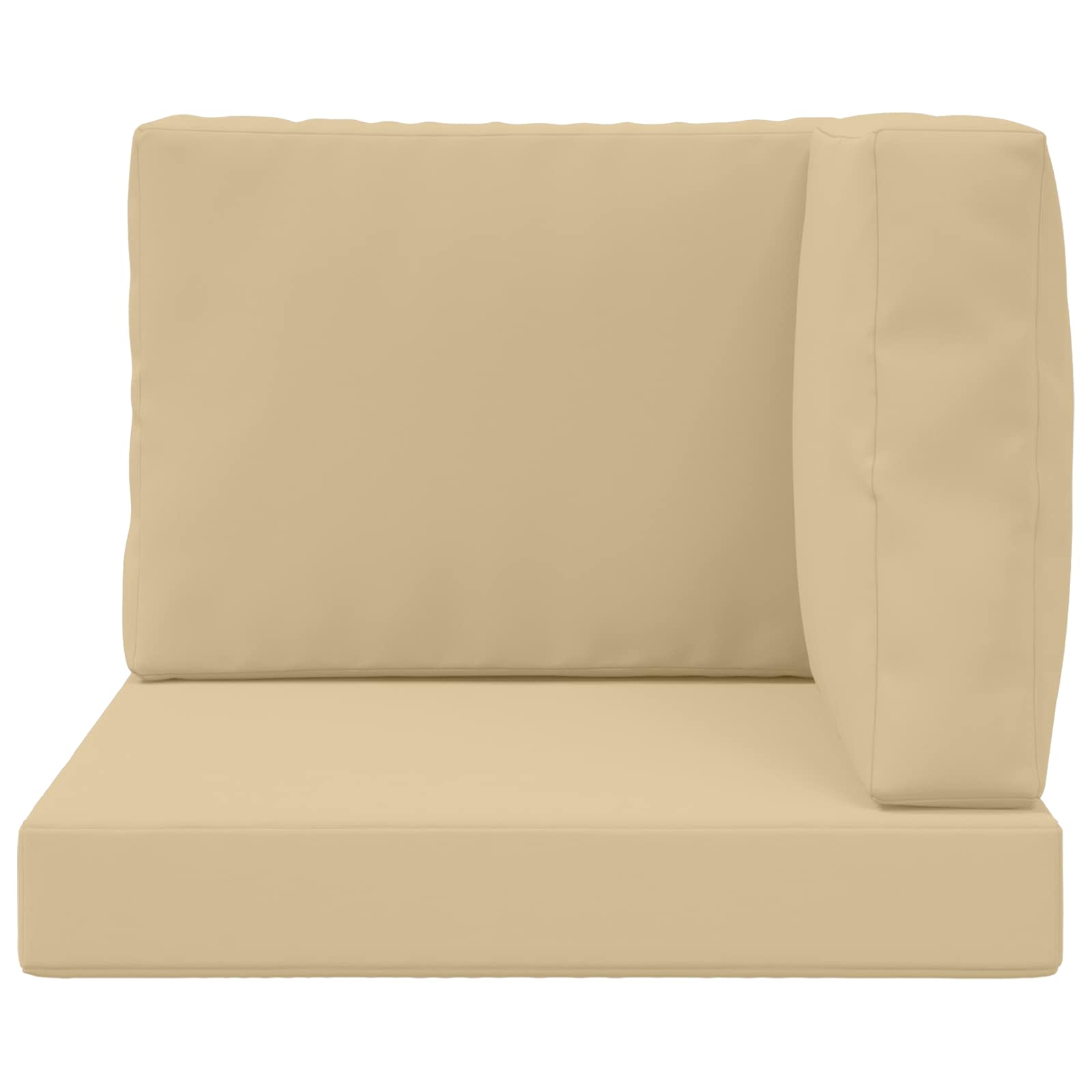 Sofakissen für draußen 3 pcs Beige Polyester