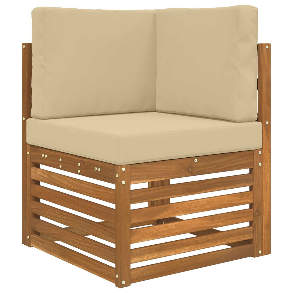 Sofakissen für draußen 3 pcs Beige Polyester