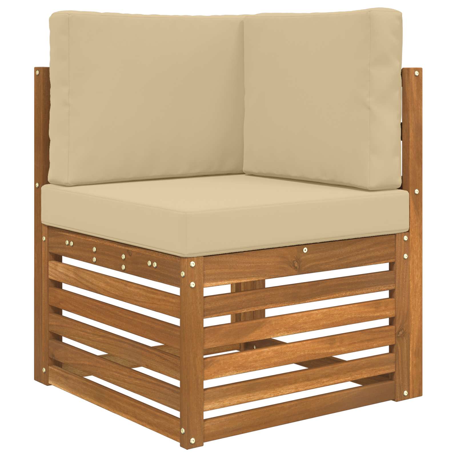 Sofakissen für draußen 3 pcs Beige Polyester