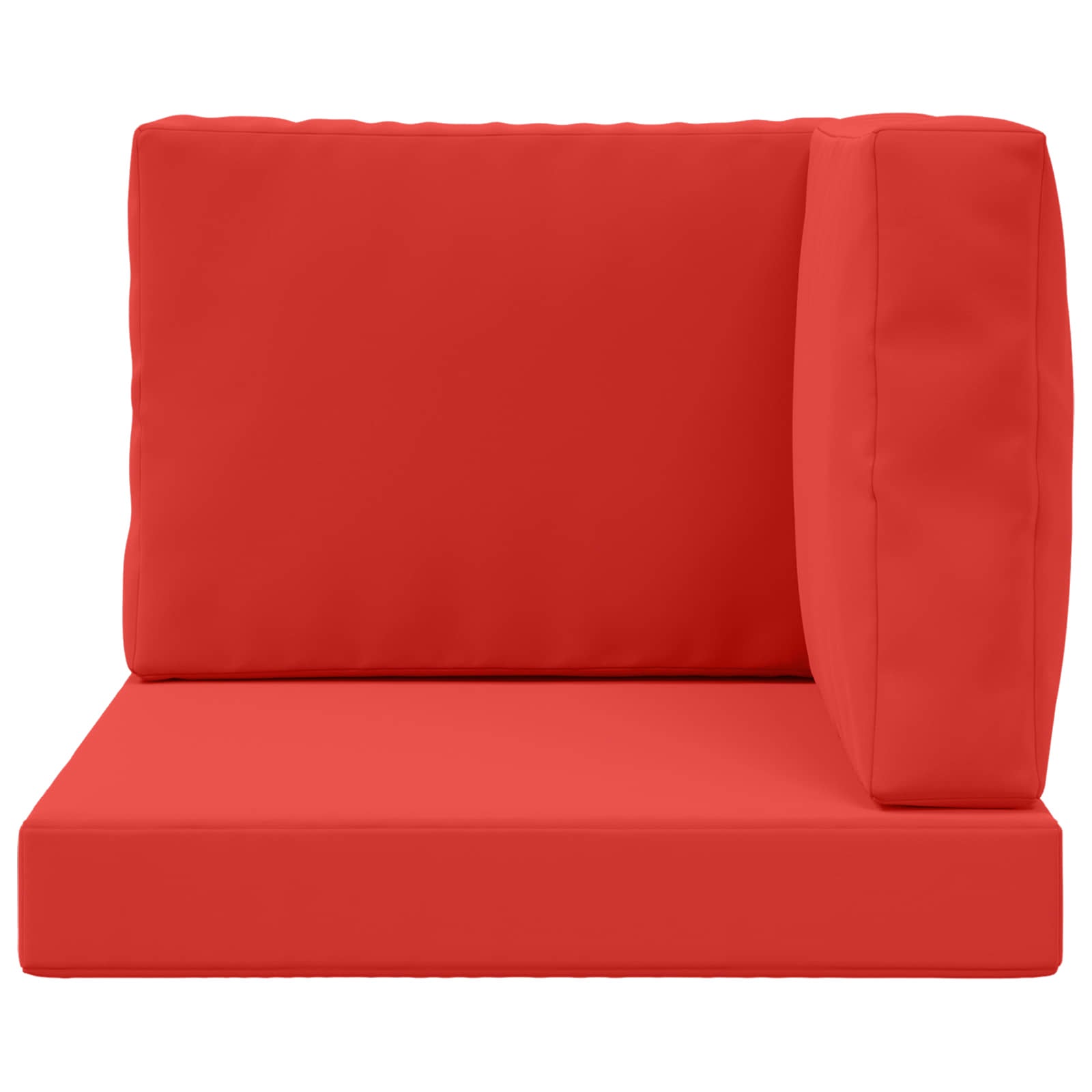 Sofakissen für draußen 3 pcs Rot Polyester