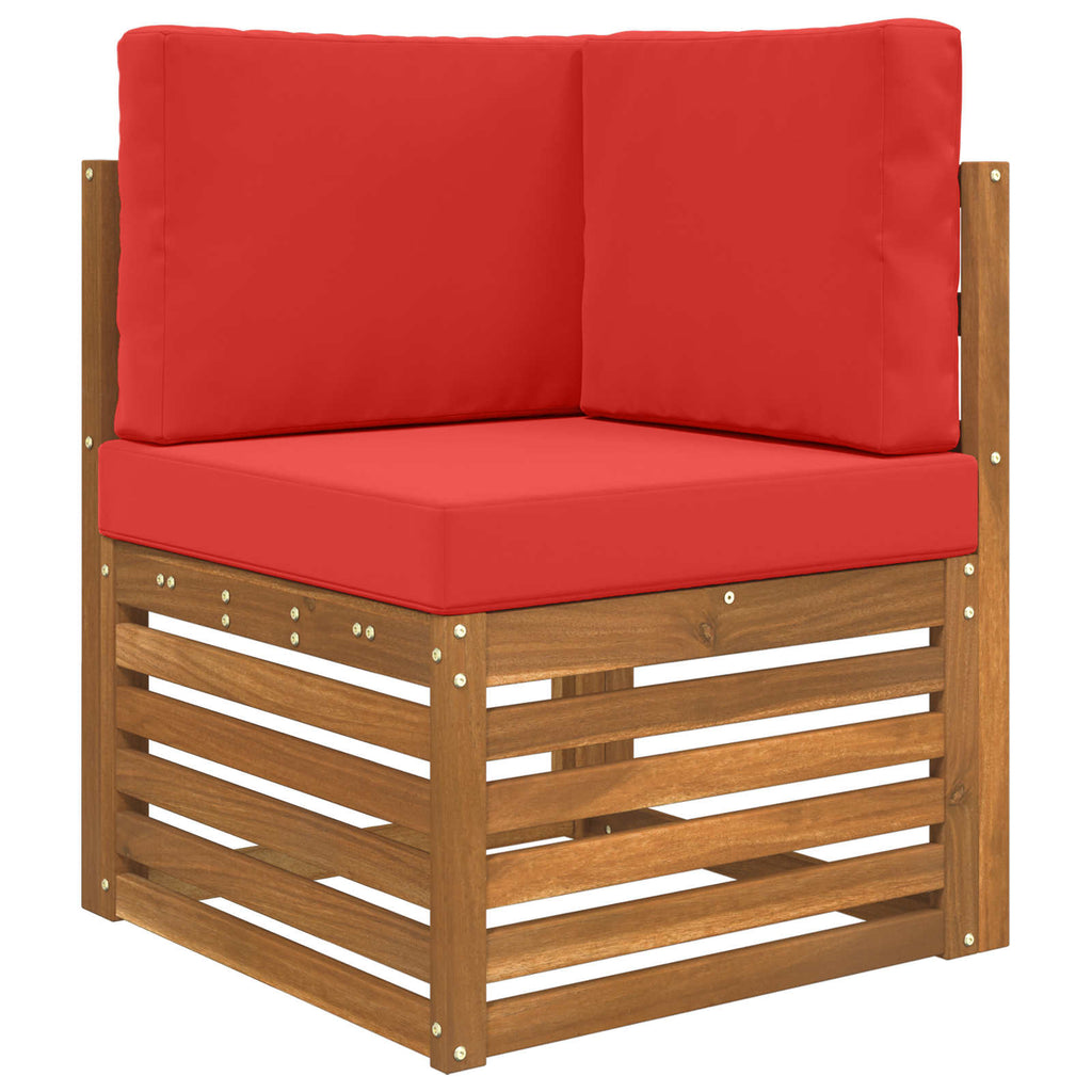 Sofakissen für draußen 3 pcs Rot Polyester