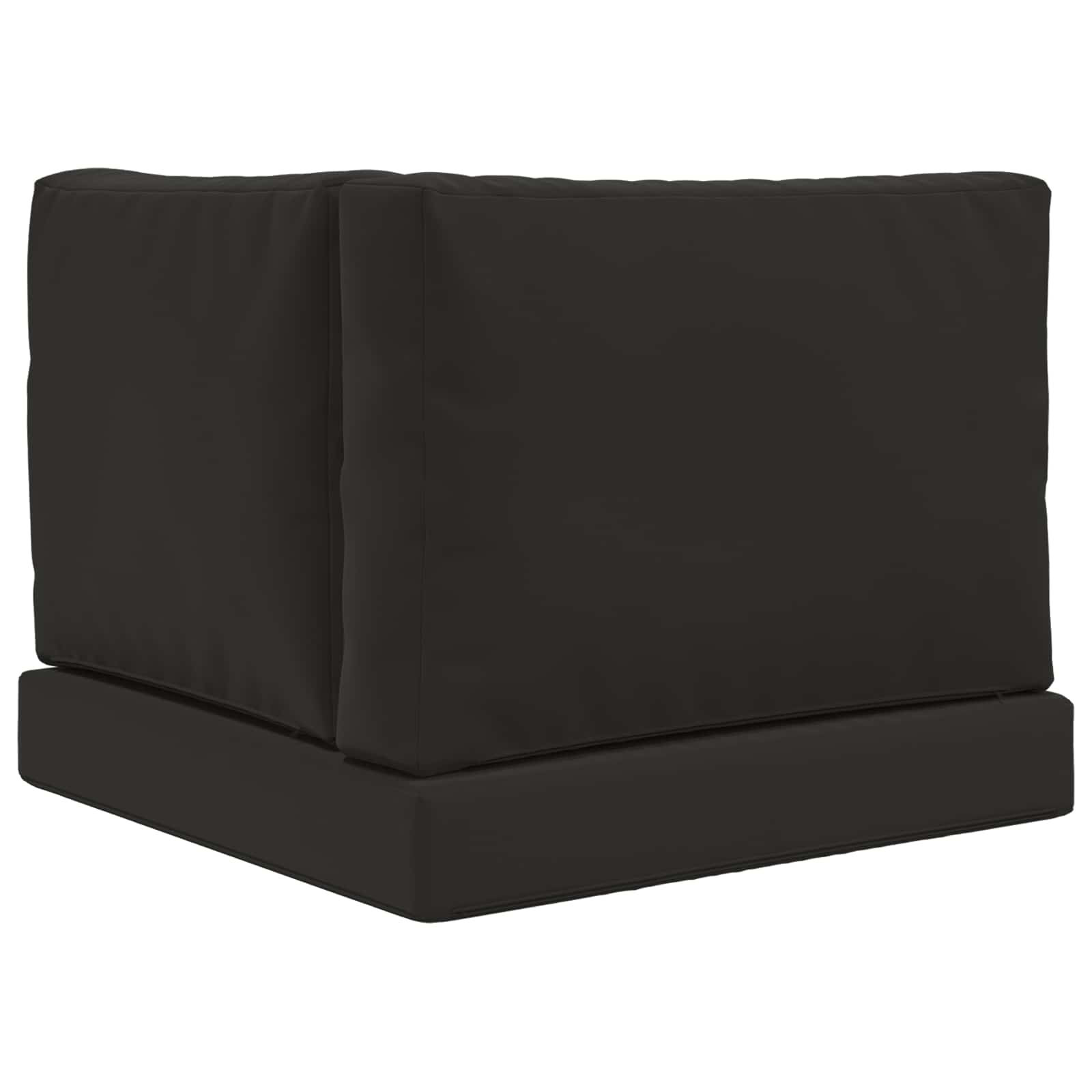 Sofakissen für draußen 3 pcs Schwarz Polyester