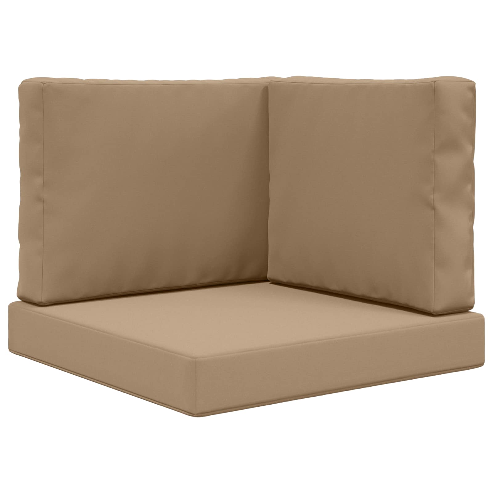 Sofakissen für draußen 3 pcs Taupe Polyester