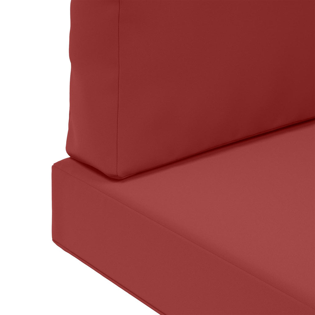 Sofakissen für draußen 3 pcs Weinrot Polyester