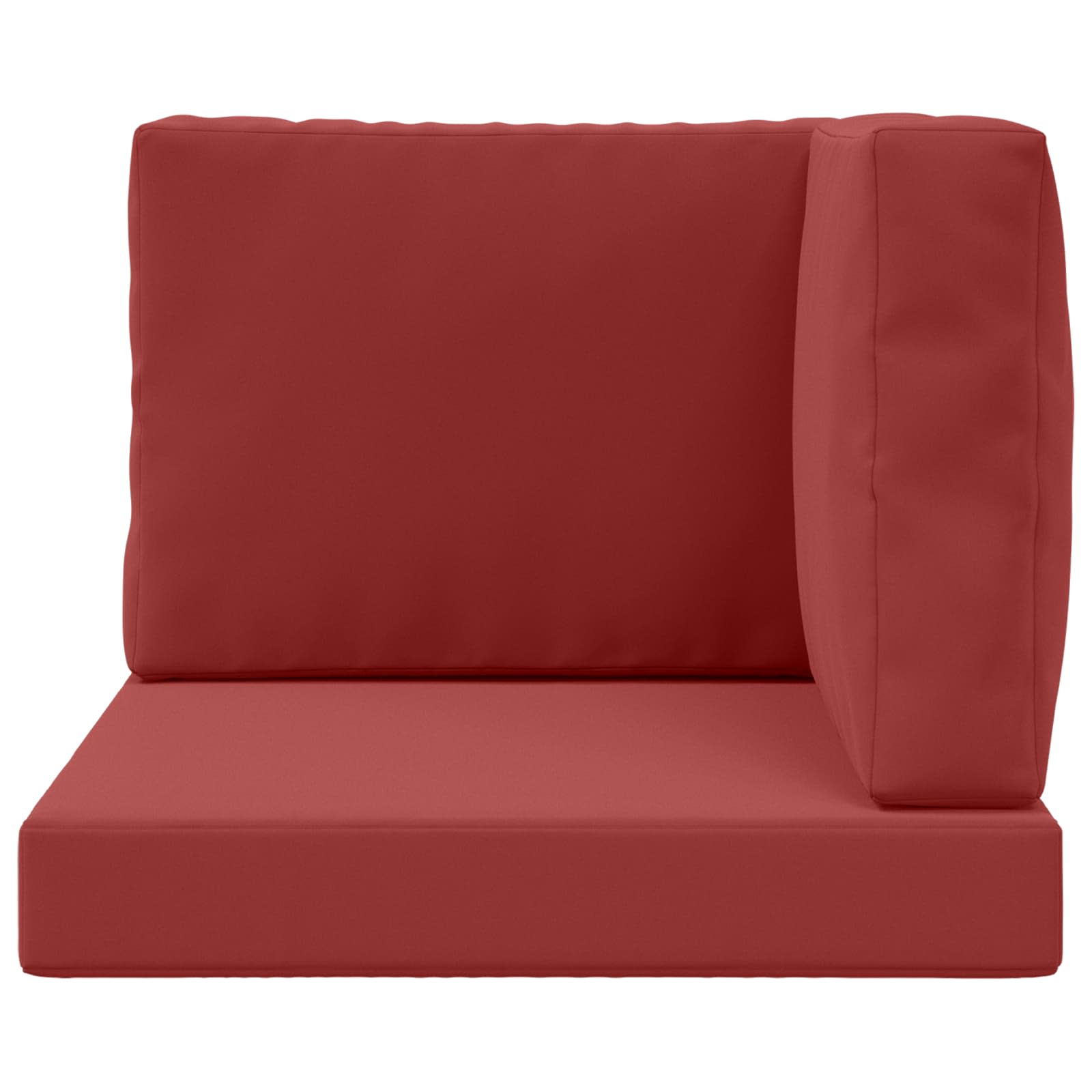 Sofakissen für draußen 3 pcs Weinrot Polyester