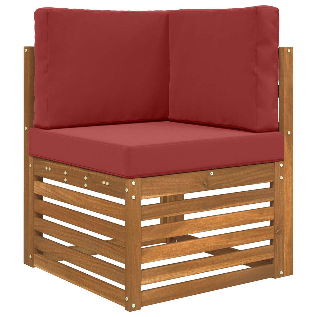 Sofakissen für draußen 3 pcs Weinrot Polyester