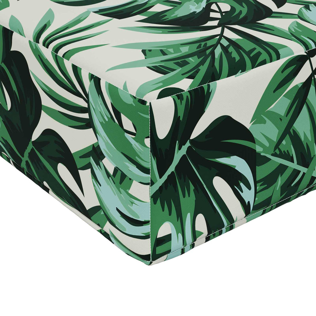 Sofakissen für draußen 3 pcs Blattmuster Polyester