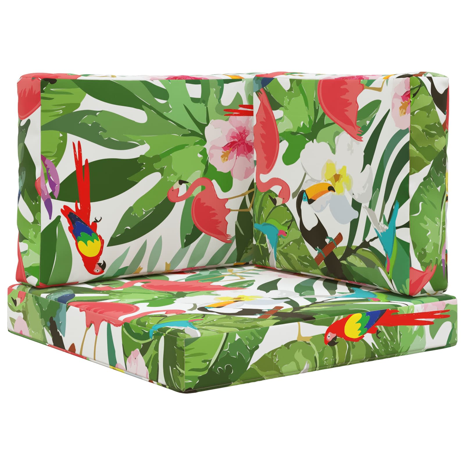 Sofakissen für draußen 3 pcs Bunt Polyester