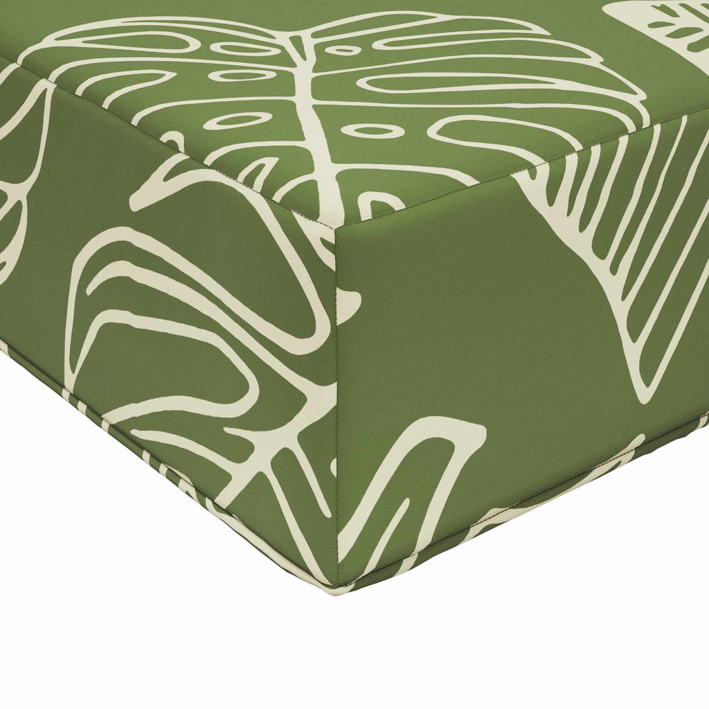 Sofakissen für draußen 3 pcs Blattdesign Polyester