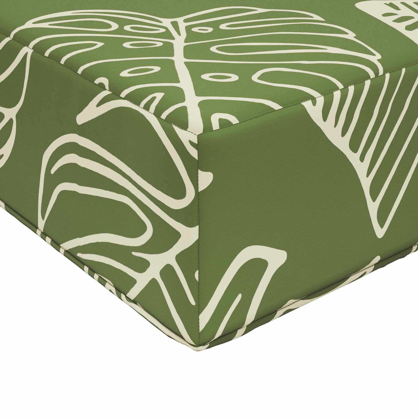 Sofakissen für draußen 3 pcs Blattdesign Polyester