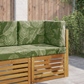 Sofakissen für draußen 3 pcs Blattdesign Polyester