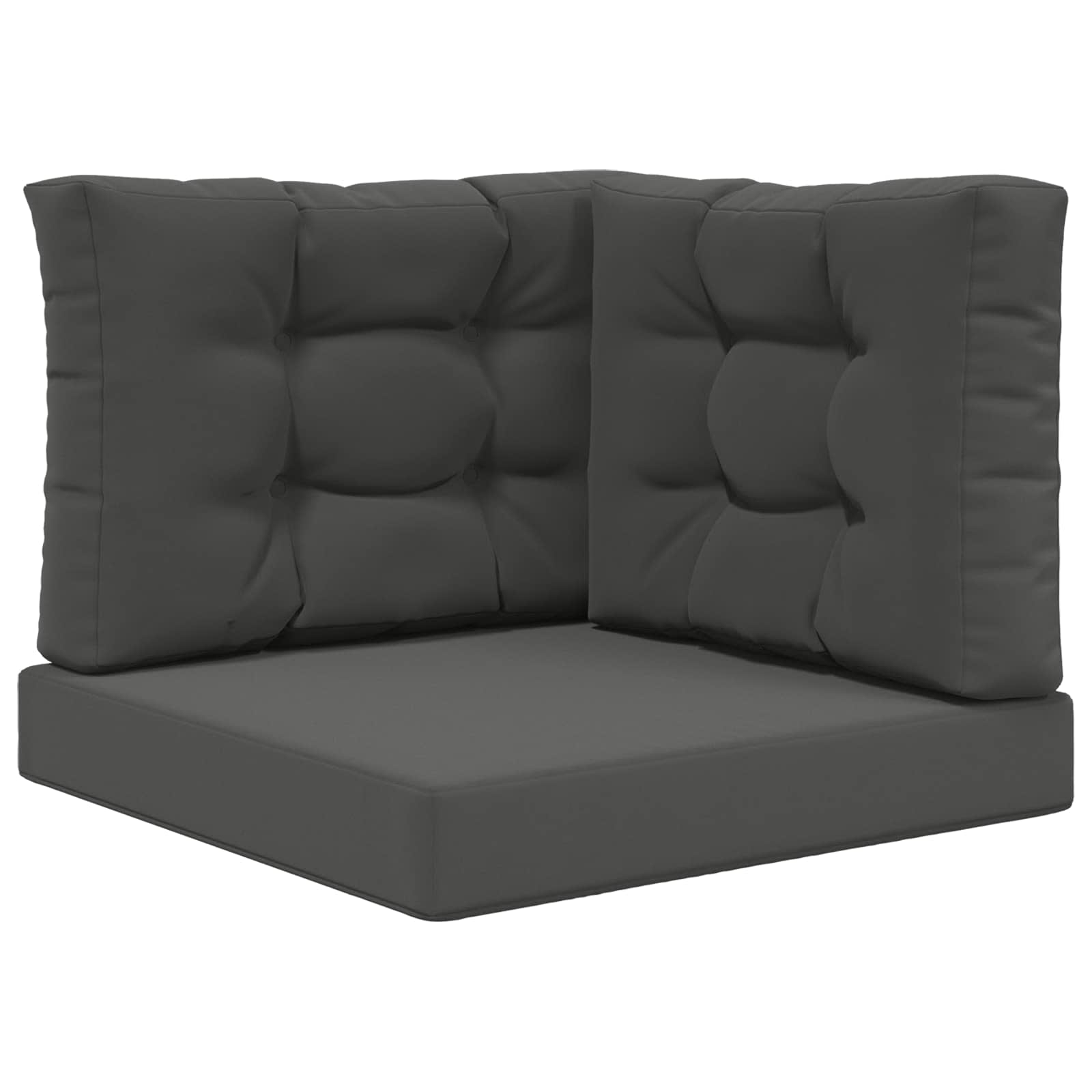 Sofakissen für draußen 3 pcs Anthrazit Polyester