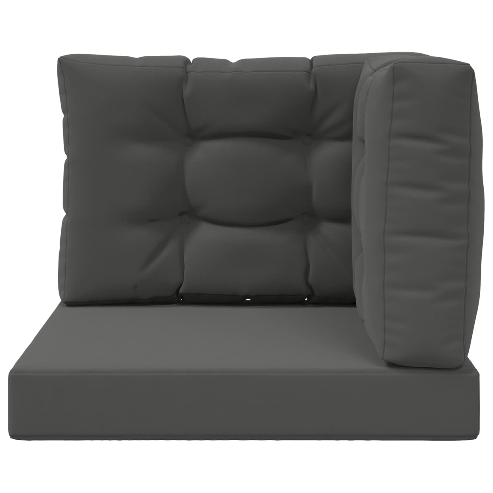 Sofakissen für draußen 3 pcs Anthrazit Polyester