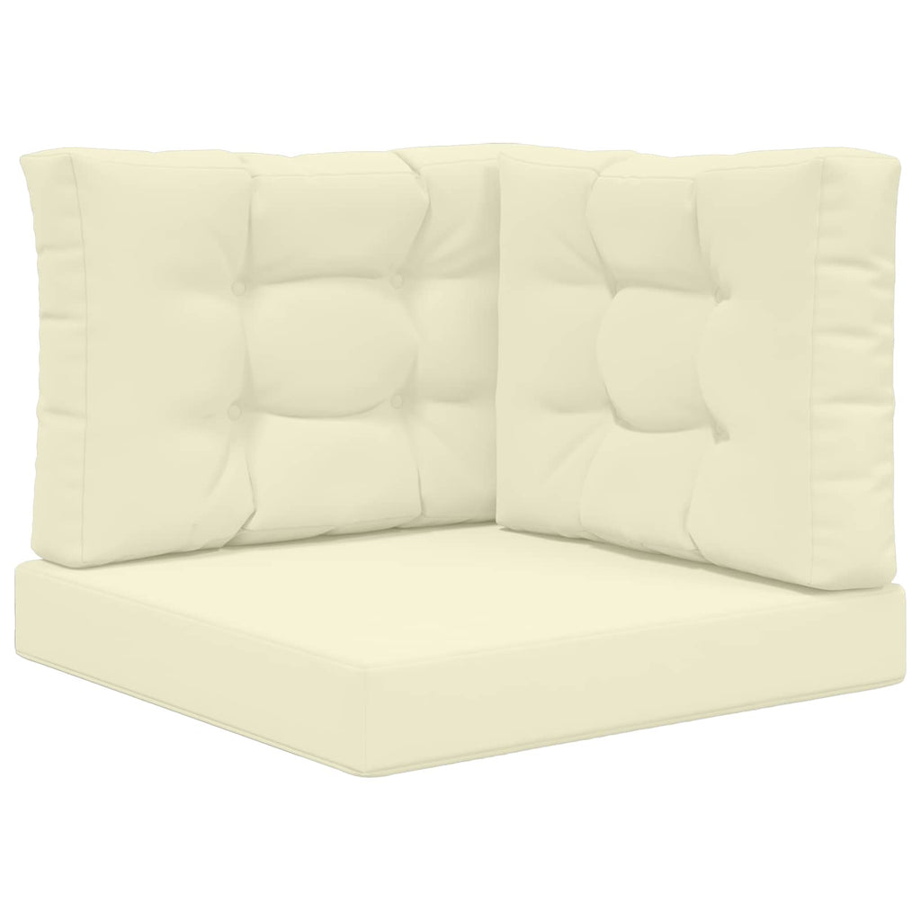 Sofakissen für draußen 3 pcs Creme Polyester