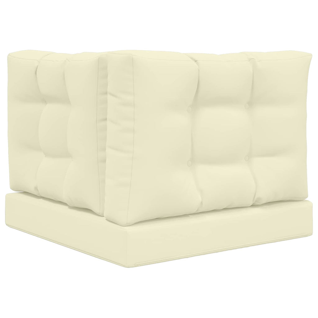 Sofakissen für draußen 3 pcs Creme Polyester
