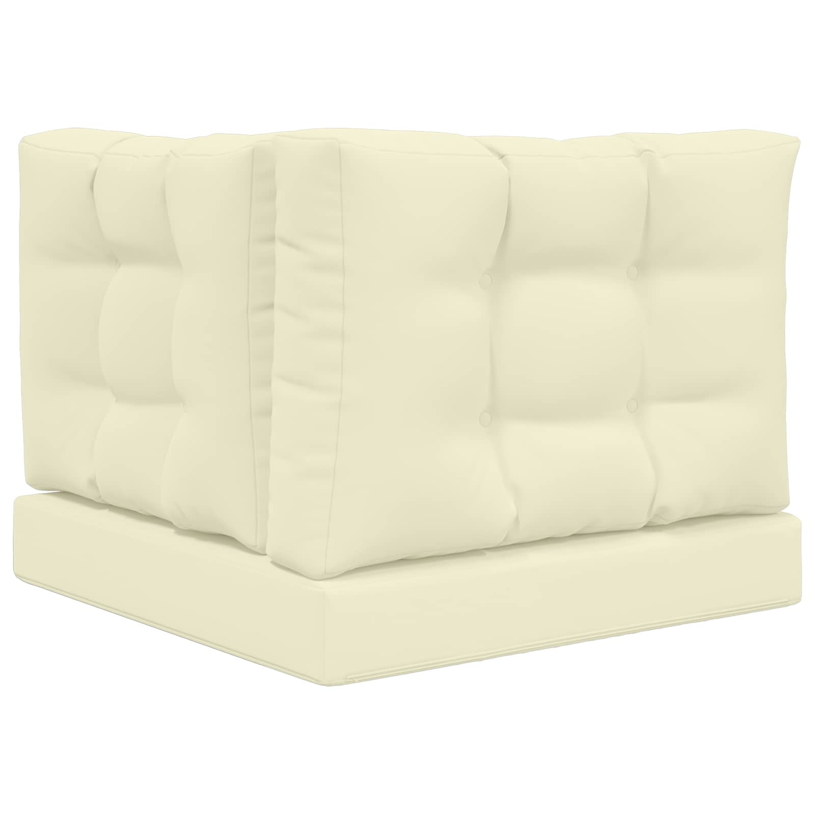 Sofakissen für draußen 3 pcs Creme Polyester