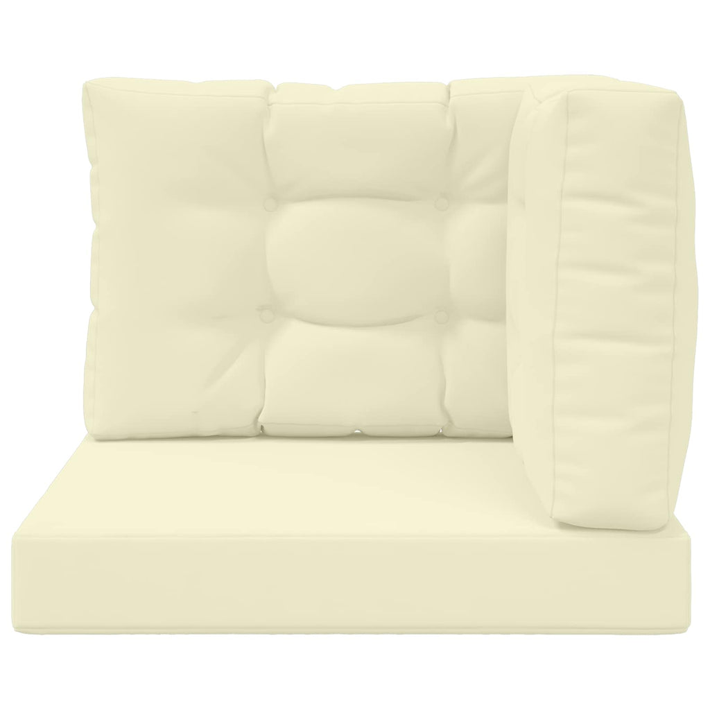 Sofakissen für draußen 3 pcs Creme Polyester
