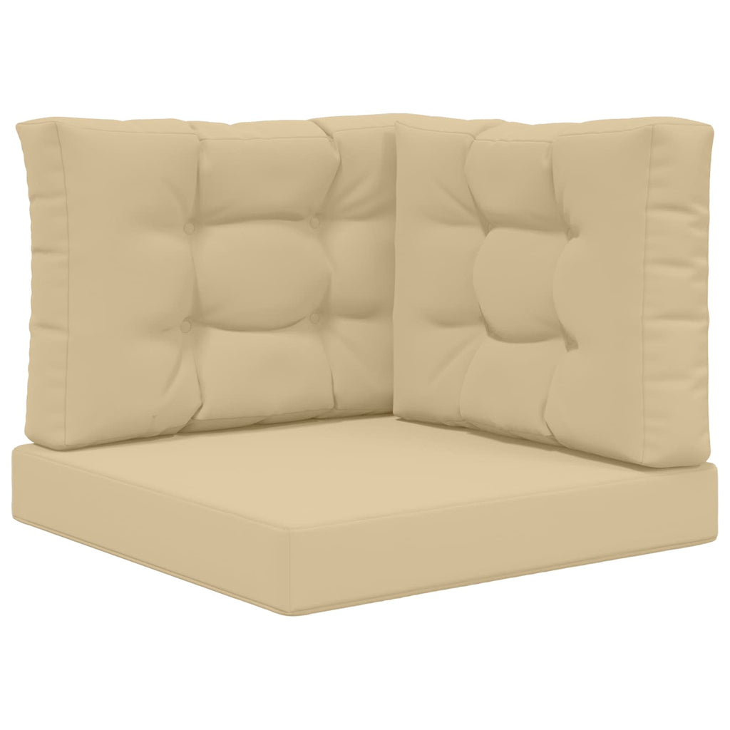 Sofakissen für draußen 3 pcs Beige Polyester