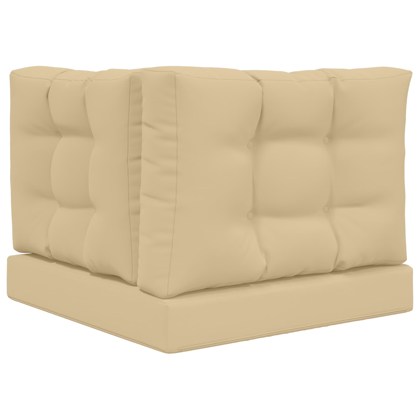 Sofakissen für draußen 3 pcs Beige Polyester
