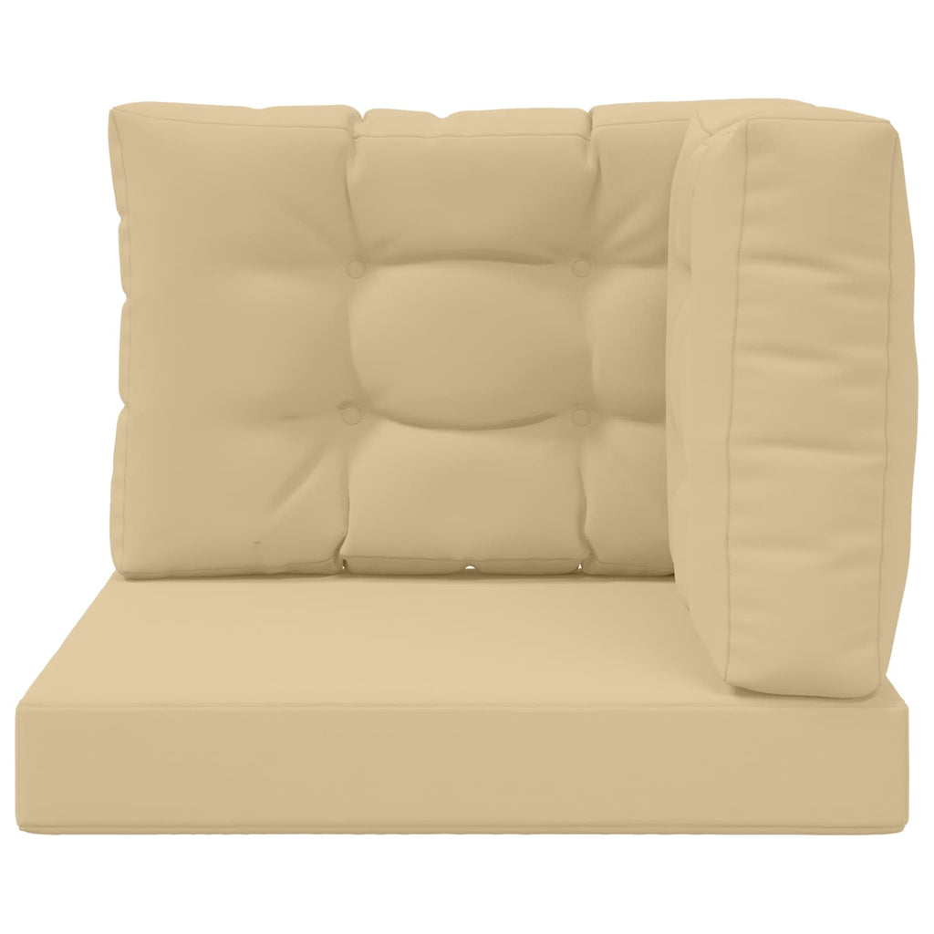 Sofakissen für draußen 3 pcs Beige Polyester