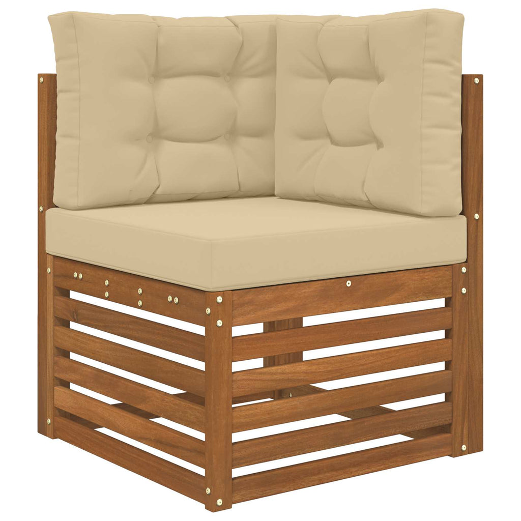 Sofakissen für draußen 3 pcs Beige Polyester