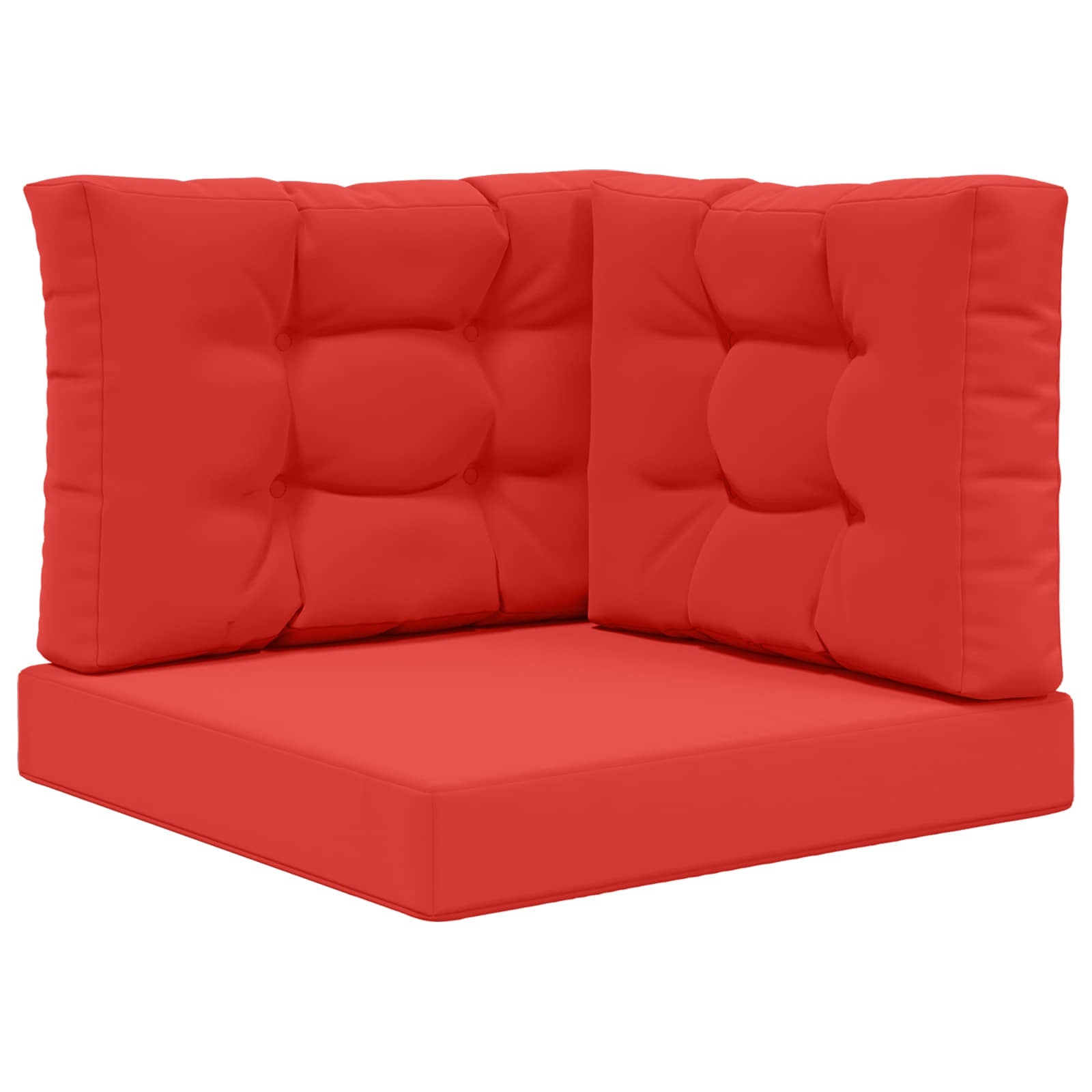 Sofakissen für draußen 3 pcs Rot Polyester