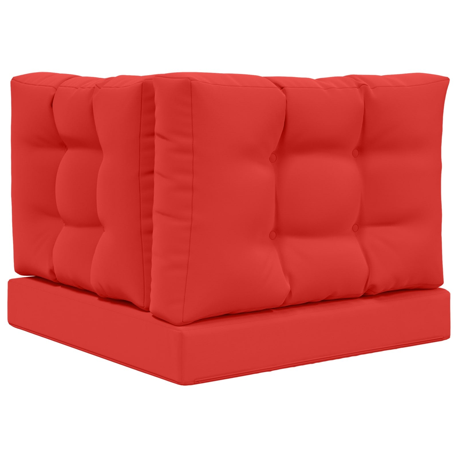 Sofakissen für draußen 3 pcs Rot Polyester