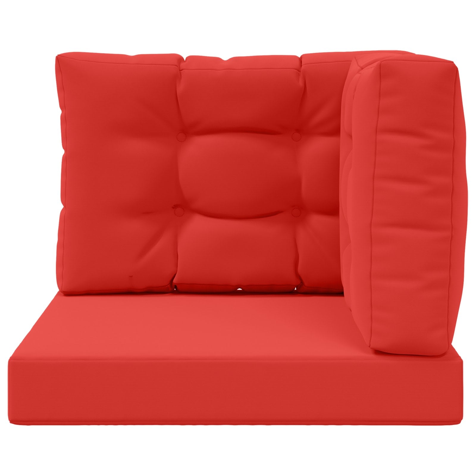 Sofakissen für draußen 3 pcs Rot Polyester