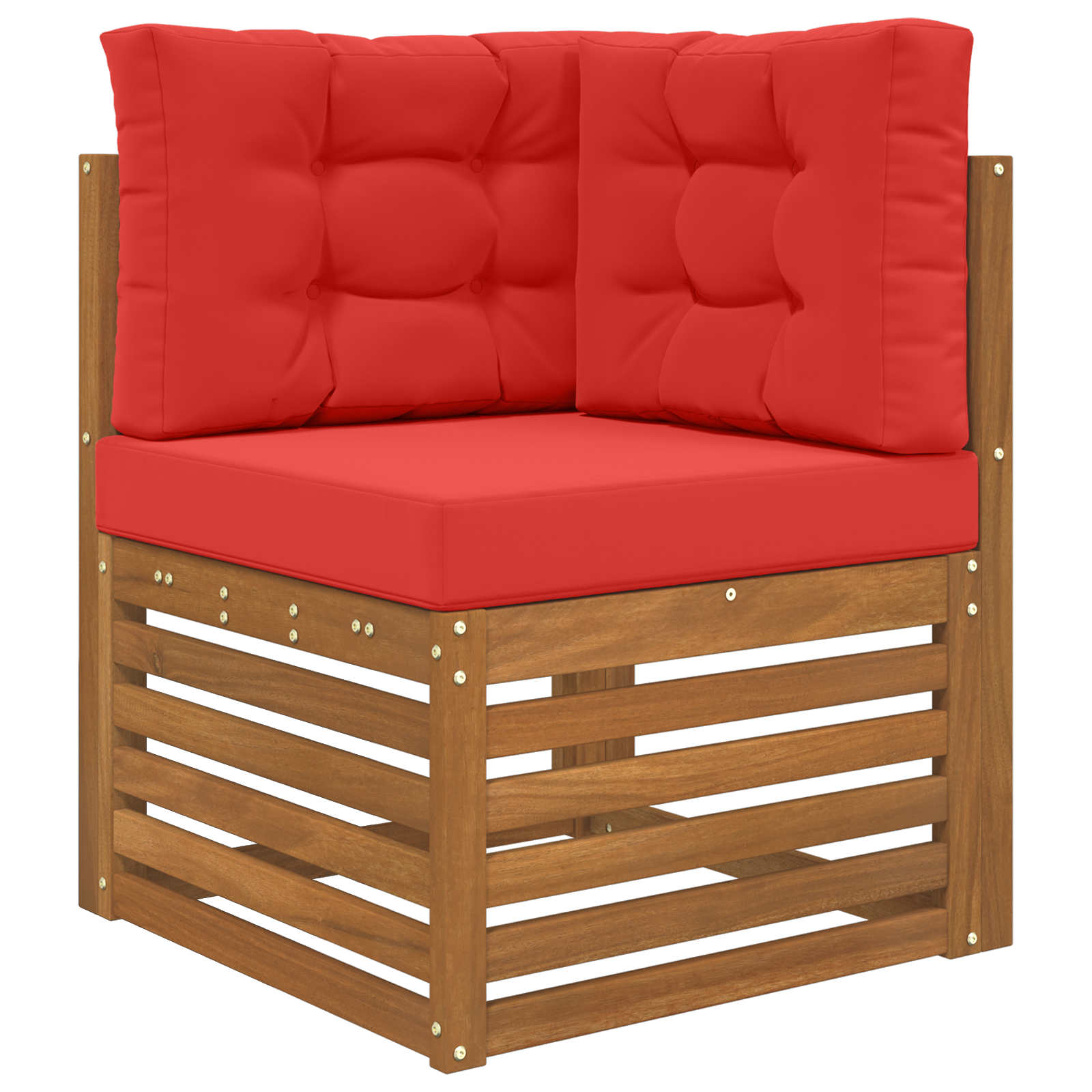 Sofakissen für draußen 3 pcs Rot Polyester